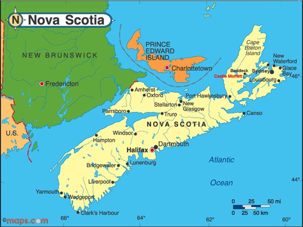 Cape Breton nova scotia map